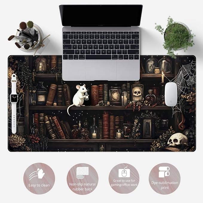Dark Witchy Desk Mat Gaming Desk Pad Large Mouse Pad, Magician'S Fantasy - Image 6