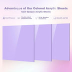 Adrattnay Purple Acrylic Sheets 1/8" Thick, - Image 3