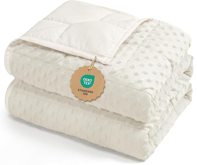 Kivik Adults Weighted Blanket, 15lbs Weight Washable Blankets, Soft Minky Heavy by Kivik