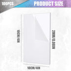 Pangda 100 Pcs 4'' x 4'' Clear Acrylic Sheets Squares Acetate Sheets - Image 2