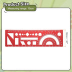 HARFINGTON Multifunctional Geometric Rulers 15cm Metric and SAE Aluminum - Image 2