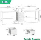 GYIIYUO 93'' Two Person Desk - Image 2