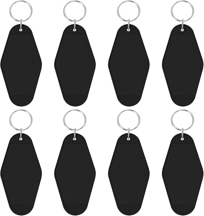 8PCS Motel Keychain Blank Hotel Key Tags Holder by PPhtony