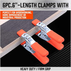 HORUSDY 6-Piece 6" inch Spring Clamp, Heavy Duty Spring Metal Spring Clamps - Image 5