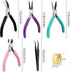 URSKYTOUS 4Pcs Jewelry Pliers Set Jewelry Making Pliers Tools Kit Include - Image 4