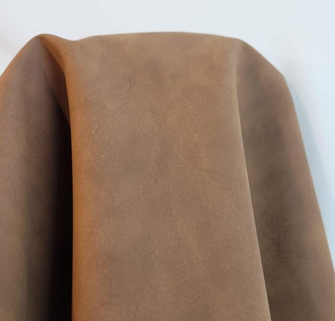 NAT Leathers, Desert Tan Tumbled Nubuck Soft Faux Vegan Leather PU {Peta - Image 2