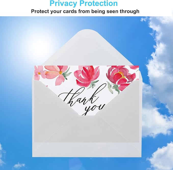 Blank Cards and Envelopes 5x7 inches, 50 Pack White Blank Note Cards Greeting - Image 6