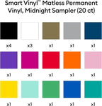 Cricut Matless Permanent Vinyl, Colorful Sampler – 13 in x 12 in - Image 2