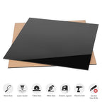KAITELA Black Acrylic Sheet 12" x 12" Cast Plexiglass Square 1/8" Thick Plastic - Image 4