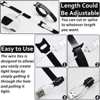 70pcs Cable Ties Reusable Black Wire Ties Cable Management Cord Ties Reusable - Image 6