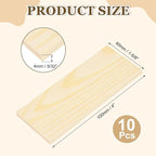 MECCANIXITY 10Pcs Wood Strips Slats, 5/32" x 1‑5/8" x 4" Thin Wood Sticks Flat - Image 2