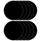 10Pack Black Acrylic Sheets, 8 inch Plexiglass Sheets 0.04" Thick Round Acrylic by DARENYI