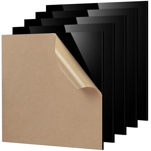 Adrattnay Black Acrylic Sheets 1/8 Thick, Opaque Acrylic Sheets Acrylic Panel by WOODEXPERT