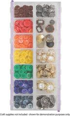 Craft Mates Bead Organizer, 14 Locking Compartments, Plastic Storage | Clear - Image 4