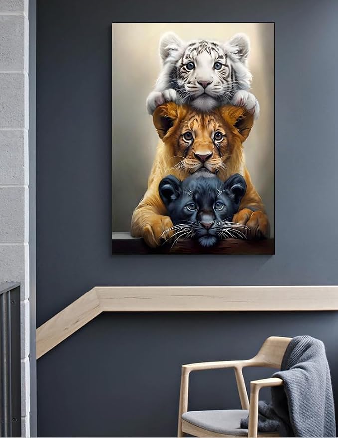 GXGLLPZBY DIY Tiger Animal Diamond Painting Kits, 5D Diamond Art - Image 5