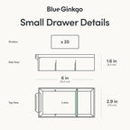 Blue Ginkgo Small 20-Drawer Cabinet – Stackable Clear Organizer - Image 4