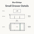 Blue Ginkgo Small 20-Drawer Cabinet – Stackable Clear Organizer - Image 4