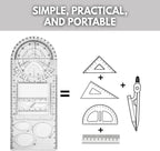 1PCS Multifunctional Geometric Ruler Geometric Drawing Template Measuring Tool - Image 5