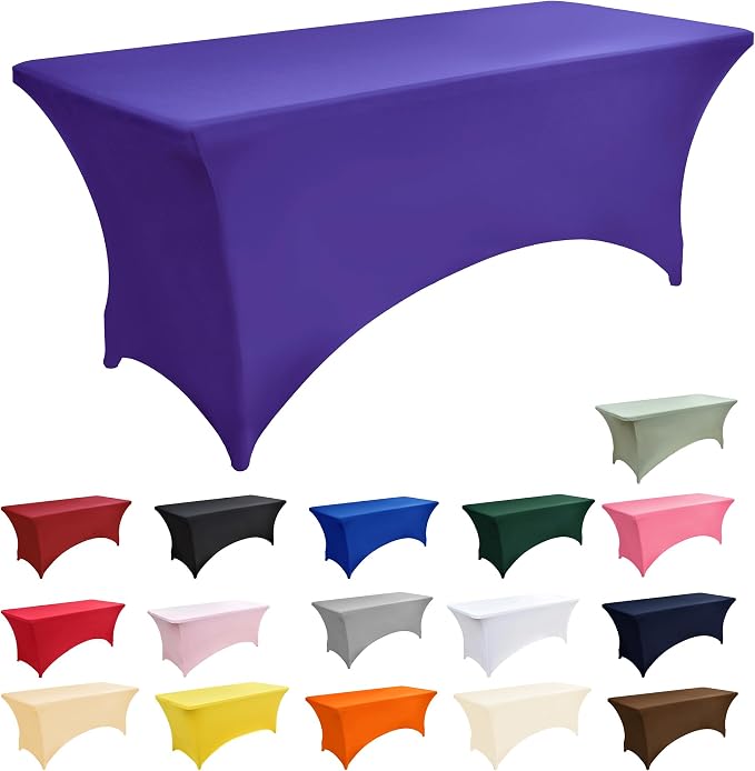 2-Pack 8ft Spandex Table Covers - Image 3