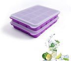 Tvmania Ice Cube Trays Set of 2, 15-Cube Silicone Molds by Tvmania