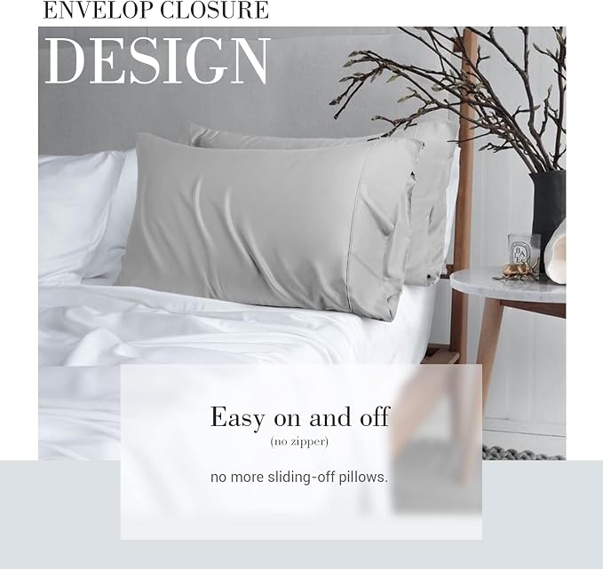 WishSmile Standard Pillow Cases Cooling Pillowcases Set of 2 Breathable Cool - Image 5