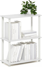 Furinno Turn-N-Tube Storage Shelves, 3-Tier Book Shelf, Corner Shelf, Toolless by Furinno-FitsYourSpaceFitsYourBudget