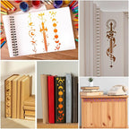 8Pcs Book Edge Stencils for Painting, 11.8"x 2.9" Reusable Dragon Sword Star - Image 5