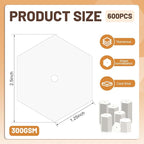 Neworkg 600 PCS Hexagon Piecing Paper Templates, 1.25" White Paper templates - Image 2