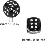 Tupalizy 10mm Acrylic Dice Beads Small 6 Sided Dice Charms - Image 2