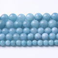 90pcs 4mm Natural Blue Chalcedony Jades Beads by NaturalStoneBeads