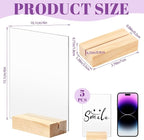 Bercoor 5 Pack 4x6 Inch Blank Clear Acrylic Sign - Image 2