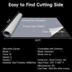Aoder Reflective Heat Transfer Vinyl-11.8" x 10ft Light Grey Iron on Vinyl Roll - Image 2