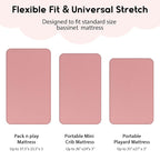 Yoofoss Pack and Play Sheets Fitted, Mini Crib Sheets 2-Pack - Image 3