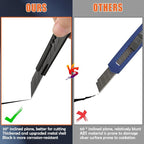 6 Pack Utility Knife Box Cutter Retractable, 9MM Snap-Off Exacto Knife Blades - Image 5