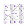 The Quilted Bear Square Quilting Ruler, Transparent Acrylic, 4.5" x 4.5" | by TheQuiltedBearsProducts