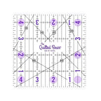 The Quilted Bear Square Quilting Ruler, Transparent Acrylic, 4.5" x 4.5" | by TheQuiltedBearsProducts