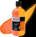 Artecho Orange Glow in the Dark Acrylic Paint 500ml / 17oz Large Bottle | Semi by Artecho