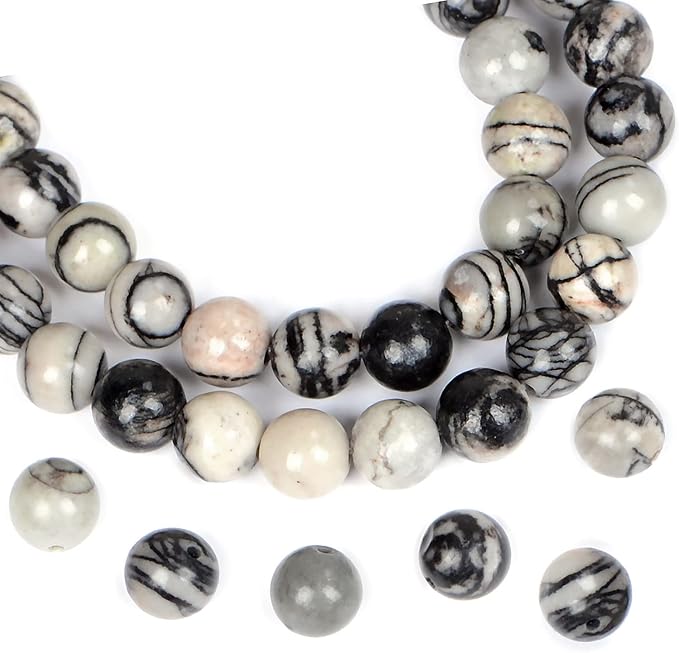 AD Beads Natural Gemstone Round Loose Beads 15" by ADBeads
