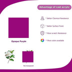2 Pack 12'' x 12'' Opaque Purple Acrylic Sheet, 3mm Thick Acrylic Plastic Sheet - Image 5