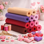 Large Stiff Felt Sheets 8"x35" – 12 Assorted Colors Felt Fabric Bundle Pack - Image 5