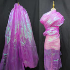 3.3 Yard Magic Rose Purple Organza Fabric - Image 5