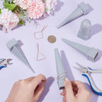 UNICRAFTALE 5Pcs 5 Styles Plastic Wire Wrapping Kit Gray Jewelry Shape Mandrel - Image 2
