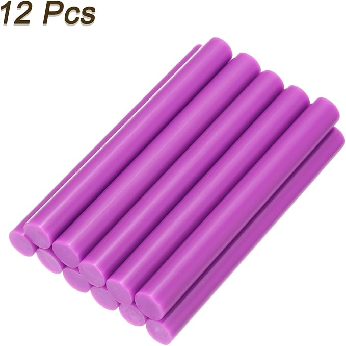 uxcell Mini Hot Glue Sticks for Glue Gun 11mm x 100mm Purple 12pcs - Image 3