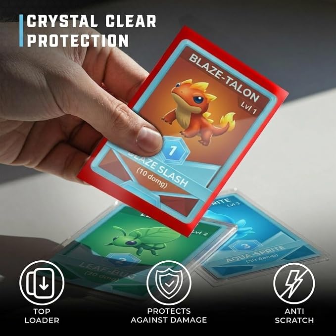 CardGuard Premium Clear Card Sleeves, 100ct – Standard Size Penny Sleeves - Image 3
