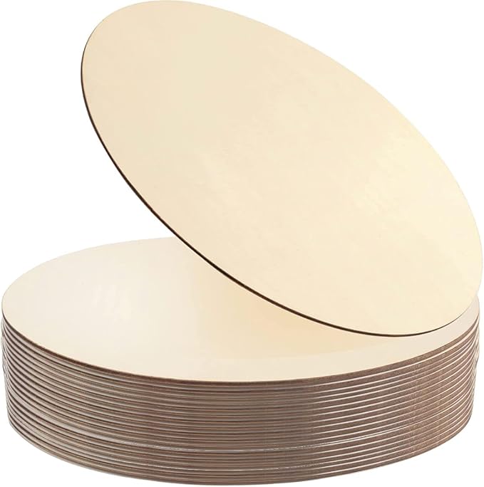 22 Pieces 12" Inch Round Wood Discs by Thiecoc