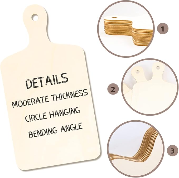 Oomcu 12 PCS Wooden Mini Cutting Board - Image 3