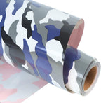 guangyintong Camouflage Blue Heat Transfer Vinyl HTV Rolls, Stretchy HTV Vinyl by guangyintong