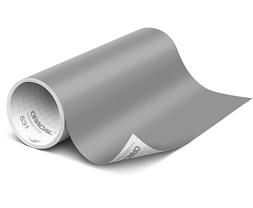 ORACAL 631 Matte Grey Vinyl Durable Roll Easy to Weed Permanent Adhesive Craft by Orafol