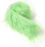 Shaggy Plush Faux Fur Fabric Precut Strips Fluorescent Green, Fur Fluffy Fuzzy by Unknown