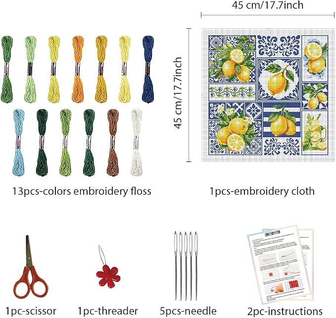 FREEBLOSS 11CT Cross Stitch Kit Stamped Cross Stitch Craft Kit - Image 2